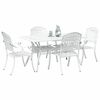 vidaXL Garten Essgruppe 5 pcs Wei&szlig; Aluminium