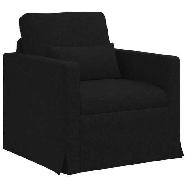vidaXL Sofa 140cm 2 pcs Schwarz Metall
