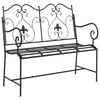 vidaXL Gartenbank Schwarz 104 x 54 x 93 cm Stahl