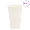 vidaXL Pappbecher 1000 Stk. 16oz 400ml Wei&szlig;