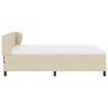 vidaXL Boxspringbett mit Matratze Creme 140 x 190 cm Stoff