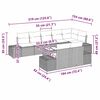 vidaXL Gartensofa-set mit Kissen 9 pcs Schwarz und Creme Poly-Rattan