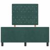 vidaXL Boxspringbett mit Kopfteil Dunkelgr&uuml;n 120 x 200 cm Samt