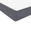 vidaXL Boxspringbett mit Matratze Dunkelgrau 100x220 cm Samt