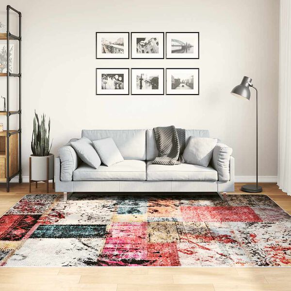 vidaXL Teppich Waschbar Patchwork Mehrfarbig 160x230 cm Rutschfest
