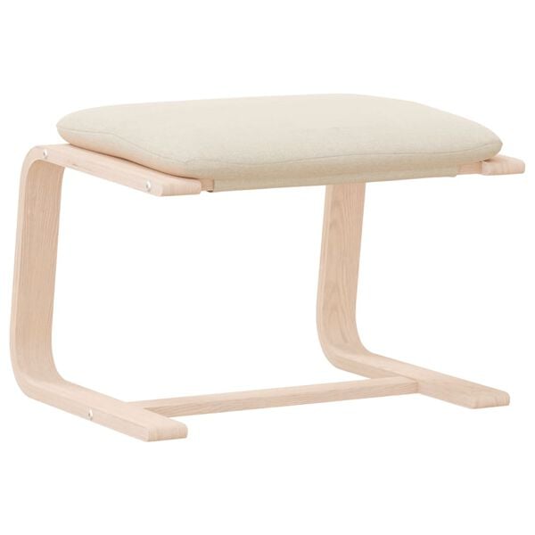 vidaXL Fu&szlig;hocker Creme 51x41x40 cm Stoff