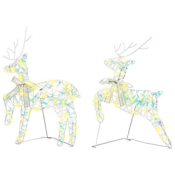 vidaXL LED Rentiere mit 40 LEDs 5 pcs Mehrfarbig Haustier