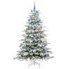 vidaXL K&uuml;nstlicher klappbarer Weihnachtsbaum Wei&szlig; 210 cm PE und PVC