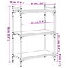 vidaXL B&uuml;cherregal 3 B&ouml;den Grau Sonoma 60x30x86 cm Holzwerkstoff
