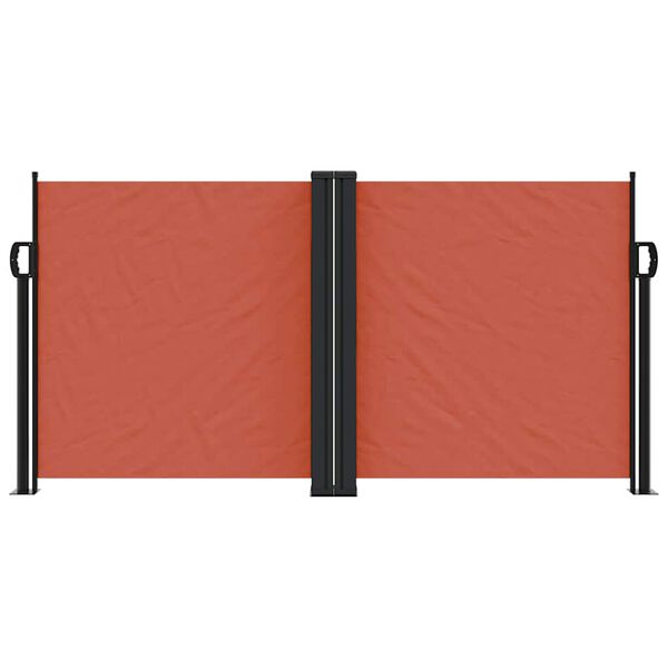 vidaXL Seitenmarkise Ausziehbar Terrakottarot 120x600 cm
