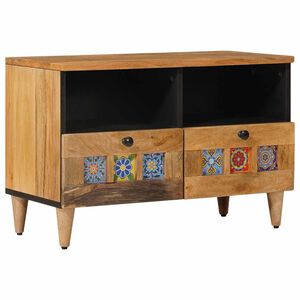 vidaXL TV-Schr&auml;nk Natur 70 x 33 x 46 cm Massivholz Mango