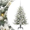 vidaXL K&uuml;nstlicher vorbeleuchteter Weihnachtsbaum mit Kugelset Gr&uuml;n