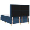 vidaXL Boxspringbett mit Matratze mit Kopfteil Blau 140 x 190 cm Stoff