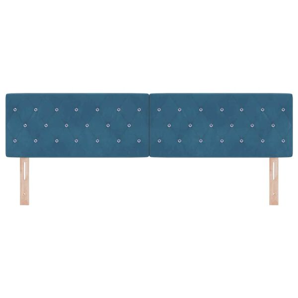 vidaXL Kopfteil mit Kopfteil Dunkelblau 180 cm Kunstleder