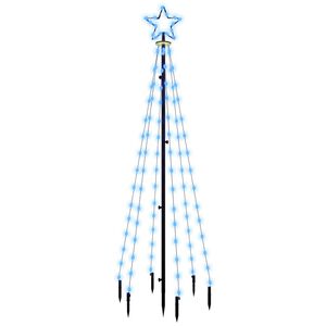 vidaXL LED-Weihnachtsbaum mit Erdn&auml;geln Blau 108 LEDs 180 cm