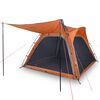 vidaXL Campingzelt 4 Personen Grau und Orange Quick Release Wasserfest