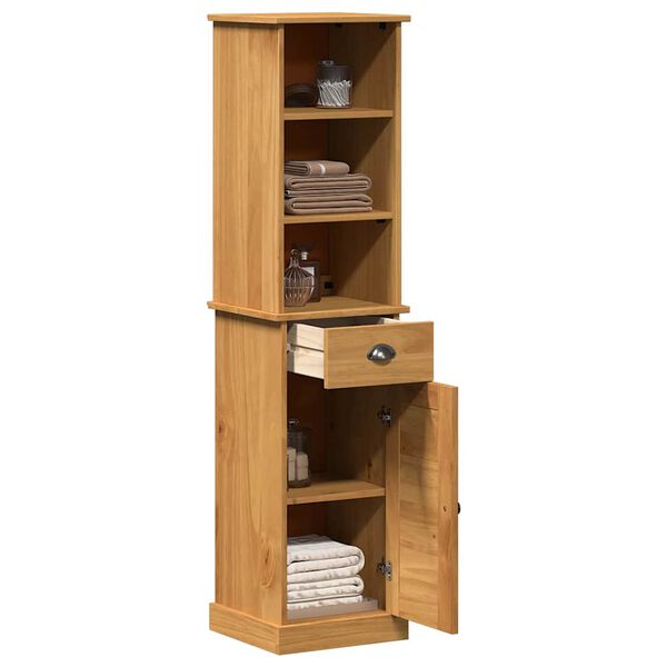 vidaXL Badezimmermöbel Set mit Regal VIGO 2 pcs Braun und Honigbraun