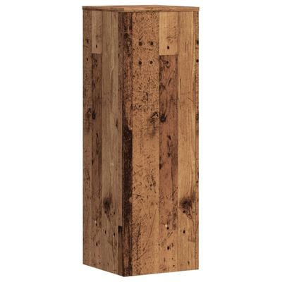 vidaXL Pflanzenständer Altholz-Optik 33x33x100 cm Holzwerkstoff