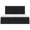 vidaXL Ottoman-Bett mit Matratzen Schwarz 160x200 cm Stoff