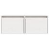 vidaXL Wandschränke 2 Stk. Weiß 45x30x35 cm Massivholz Kiefer