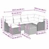 vidaXL Garten-Sofa-Set 7 pcs Beige Poly Rattan