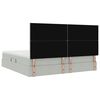 vidaXL Bett mit Stauraum und LED mit LED Hellgrau 200 x 200 cm Samt