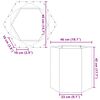 vidaXL Garten-Pflanzgef&auml;&szlig;e 2 St&uuml;ck Wei&szlig; Sechseckig 46x40x45 Stahl