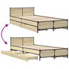 vidaXL Bettgestell mit Schubladen Sonoma-Eiche 75x190 cm Holzwerkstoff