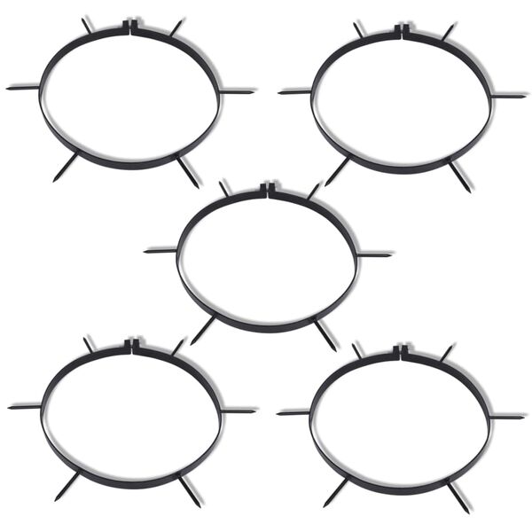 Rasenwalze mit 5 Spikes 30 cm schwarz