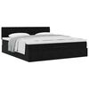 vidaXL Ottoman-Bett mit Matratze Schwarz 160x200 cm Samt