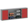 vidaXL Arbeitsschrankset mit Speicher 10 pcs Rot