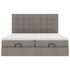 vidaXL Ottoman-Bett mit Matratzen & LEDs Taupe 200x200 cm Stoff