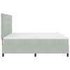 vidaXL Boxspringbett mit Matratze Hellgrau 200 x 200 cm Samt