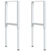 vidaXL Werkbank Hellbraun 100x60x(71,5-98) cm Massivholz Eiche