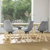 vidaXL Esszimmerst&uuml;hle 6 Stk. Drehbar Grau PP