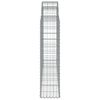 vidaXL Gabionen mit Hochbogen 9 Stk. 200x30x120/140cm Verzinktes Eisen
