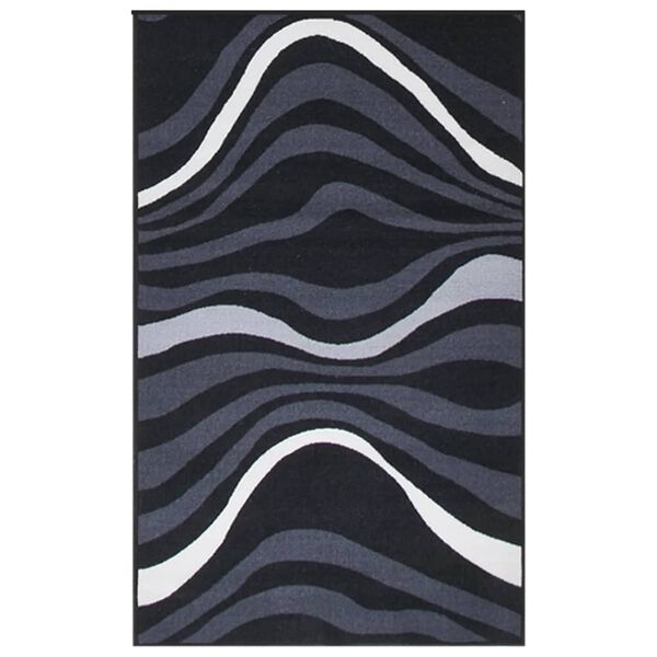 vidaXL Teppichl&auml;ufer Schwarz 80x150 cm