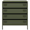 vidaXL Sideboard Olivgr&uuml;n 68x39x73,5 cm Kaltgewalzter Stahl