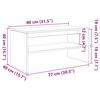 vidaXL TV-Schrank Schwarz Eiche-Optik 80x40x40 cm Holzwerkstoff