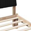 vidaXL Bettrahmen mit Kopfteil Braun 135 x 190 cm Massives Kiefernholz