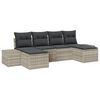vidaXL Garten-Sofa-Set 4 stk. Hellgrau Poly-Rattan