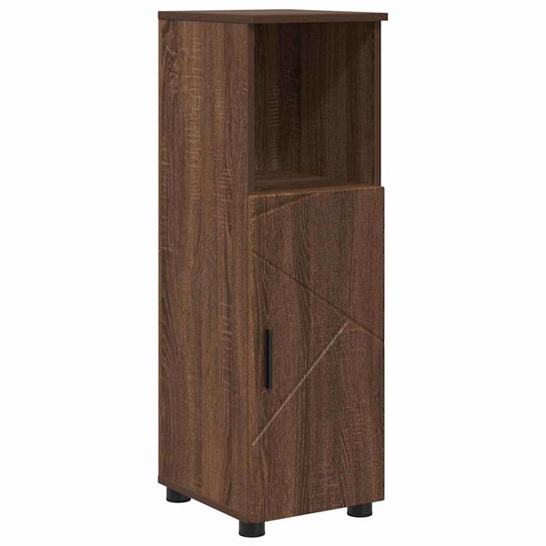 vidaXL Badezimmerschrank mit T&uuml;r Braun Eichen-Optik 30 x 35 x 95 cm