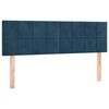 vidaXL Boxspringbett mit Matratze Dunkelblau 140x190 cm Samt