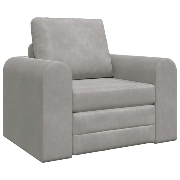 vidaXL Schlafsofa Hellgrau 98 x 71 x 83 cm Samt