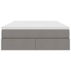 vidaXL Aufbewahrungsbett mit Matratze Taupe 140 x 190 cm Polyester