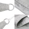vidaXL Sonnensegel Hellgrau 3,6x3,6 m 100% Polyester Oxford