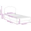 vidaXL Kinderbettgestell mit Kopfteil Creme 80 x 160 cm Schafstoff