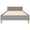 vidaXL Bettgestell ohne Matratze Hellgrau 90x200 cm Stoff