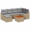 vidaXL Gartensofa-set 7 stk. Beige und Hellgrau Poly-Rattan
