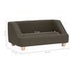 vidaXL Hundesofa Dunkelgrau 95x63x39 cm Leinen